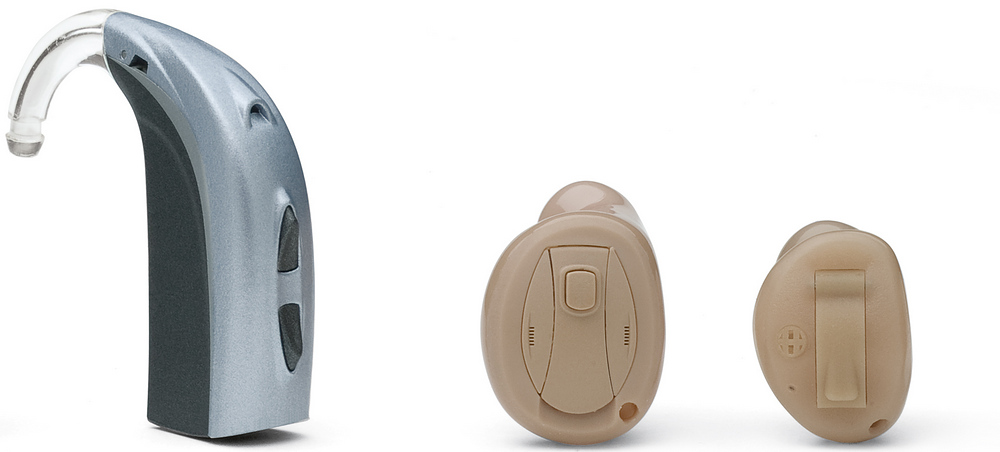 Разные виды слуховых аппаратов